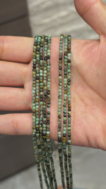 Fil de perle Turquoise d'Afrique A+