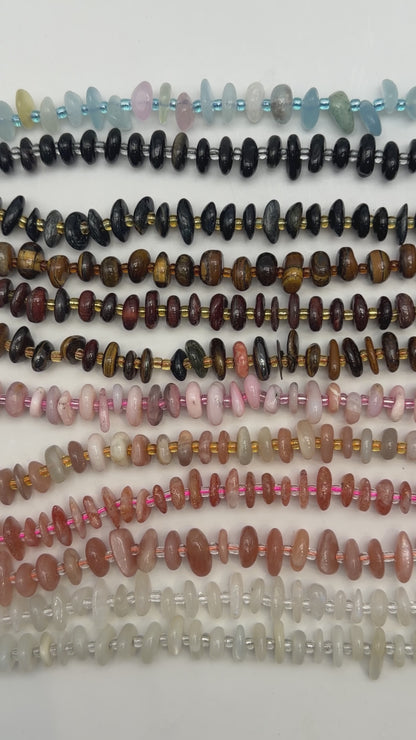 Baroque stone bead strand 5x12 mm (27 beads available)