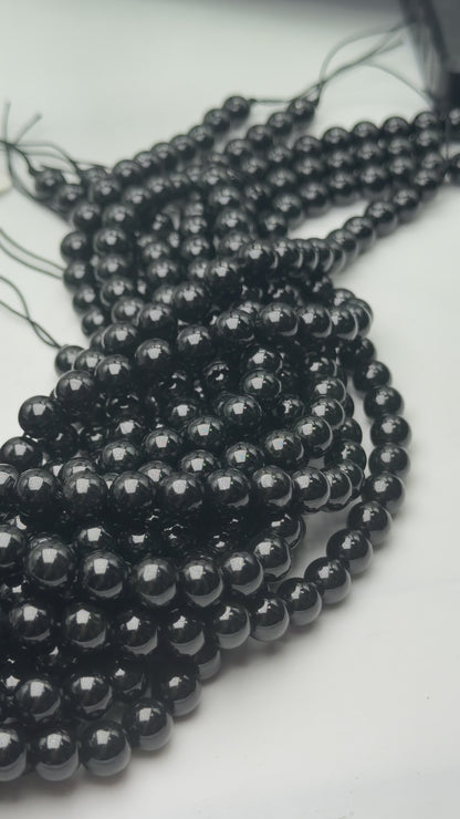 Fil de perle Jade Noir AA+