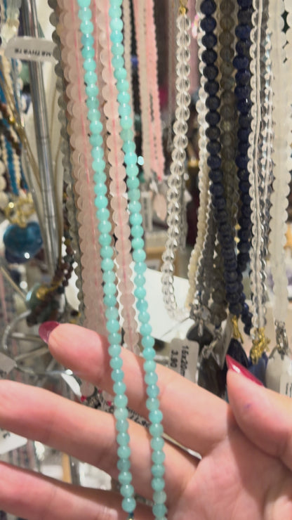 Collier Pendentif en amazonite du Pérou avec pierre Zircon couleur aléatoire (7 formes disponible)