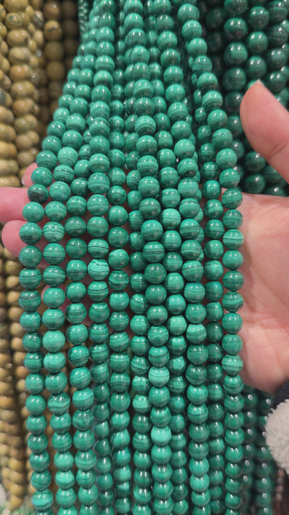 Fil de perle Malachite AA+