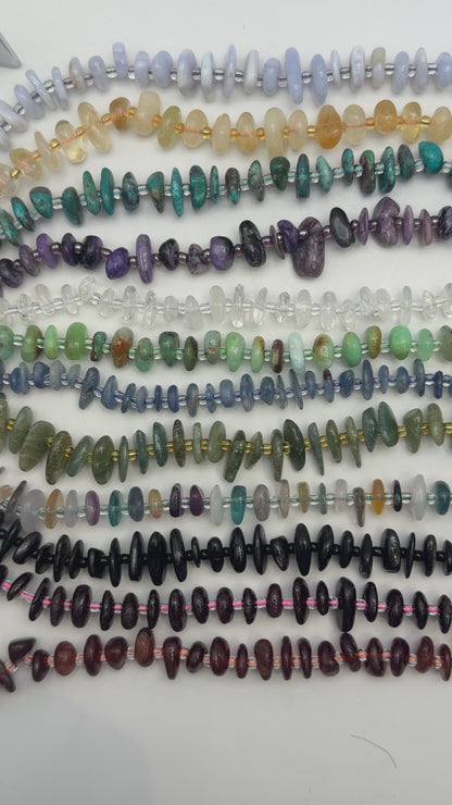 Baroque stone bead strand 5x12 mm (27 beads available)