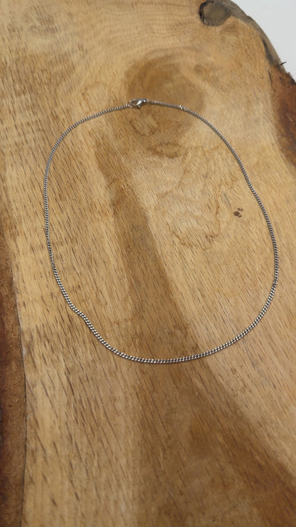 10 chaînes en acier inoxydable argenté modèle 13 (2 tailles de maillons disponible : 0.4/0.5 mm)