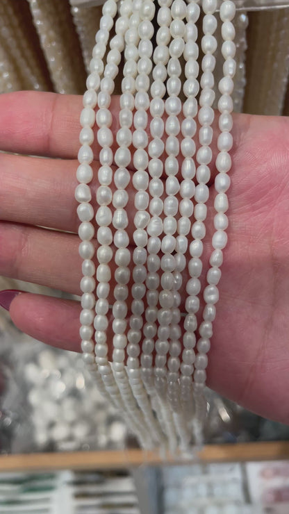 Fil de perle d’eau douce 3-4mm [13]