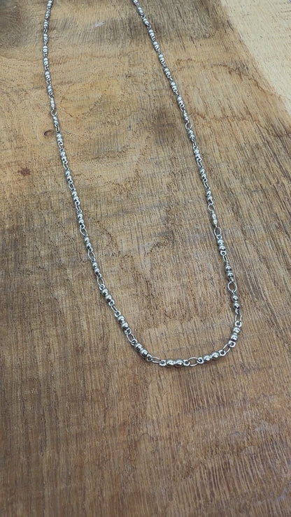 Lot de 5 chaînes en acier inoxydable argenté 50 cm modèle 23