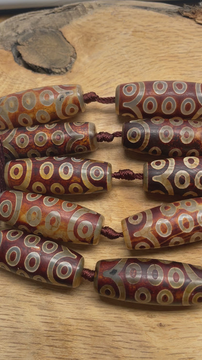 Fil Agate du Tibet Dzi #14x40 mm #31