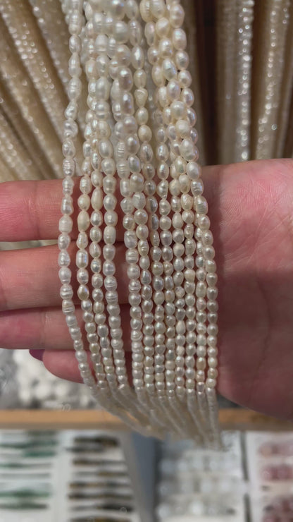 Fil de perle d’eau douce 2.5-4 mm [11]