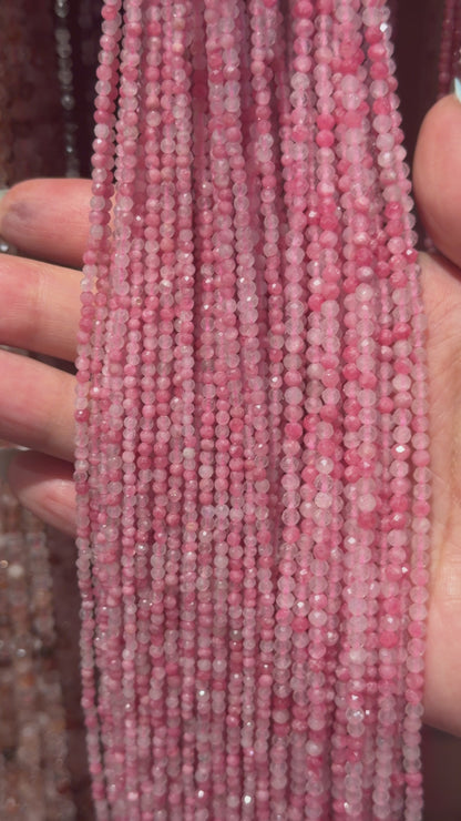 Fil Rhodocrosite du Brésil A en perle facetté