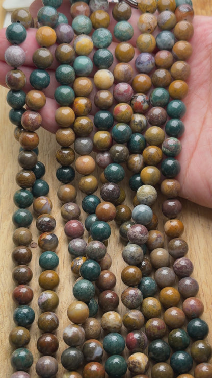 Fil de perle jaspe Orbiculaire A+