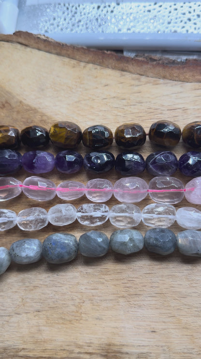 Fil de perles ovale facetté 13x18 mm (5 pierres disponible)