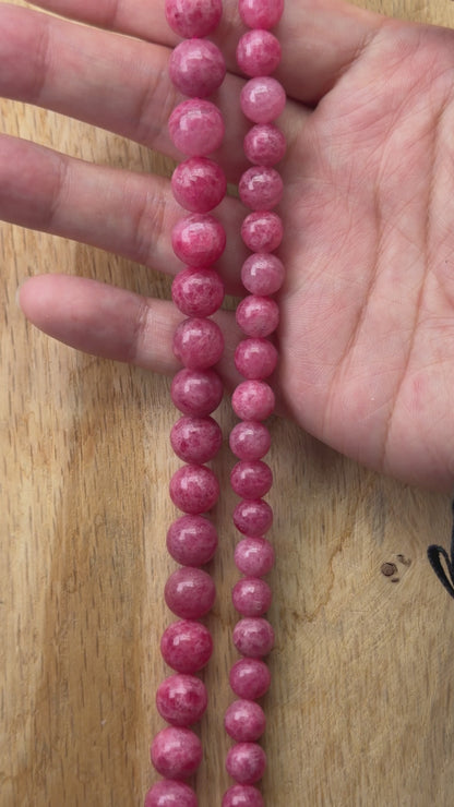 Fil de perle Rhodocrosite du brésil AAA