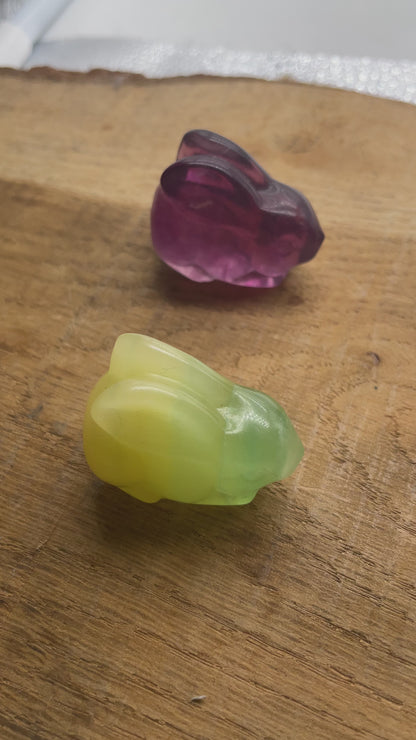 Figurine Lapin en Fluorine multicolore