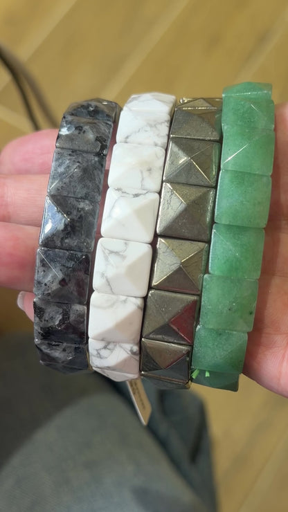 Bracelet à 2 trous AA+ 12x12 mm (31 pierres disponible) #7 NEW RESTOCK