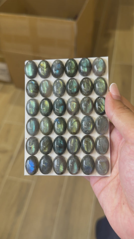 Lot de 36 pendentif Cabochon Ovale Labradorite AAA 13x18 mm