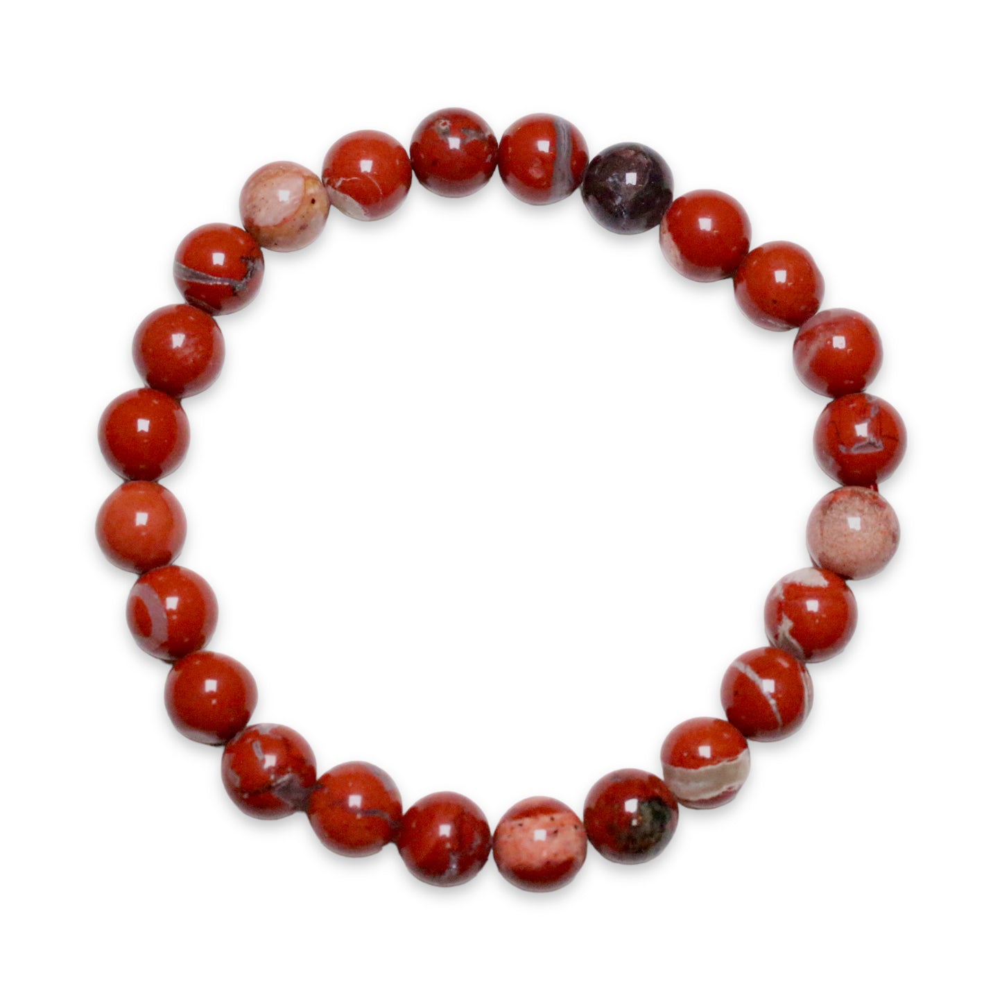 Men's red jasper bracelet