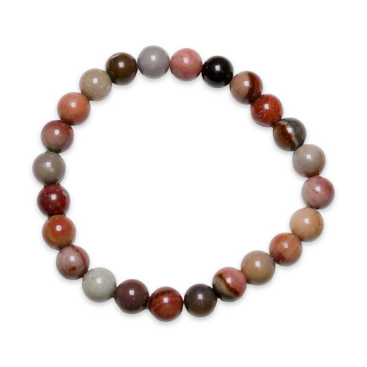 Men's polychrome jasper bracelet