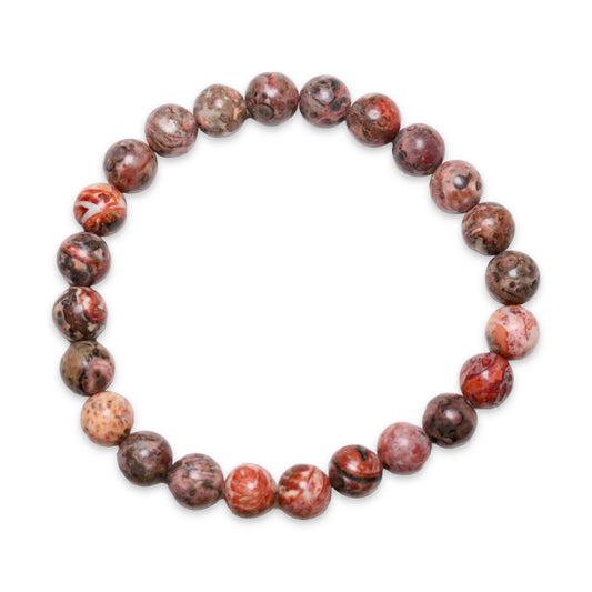 Men's leopard jasper bracelet