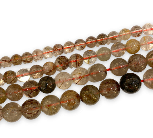 Rutile Quartz Pearl Wire