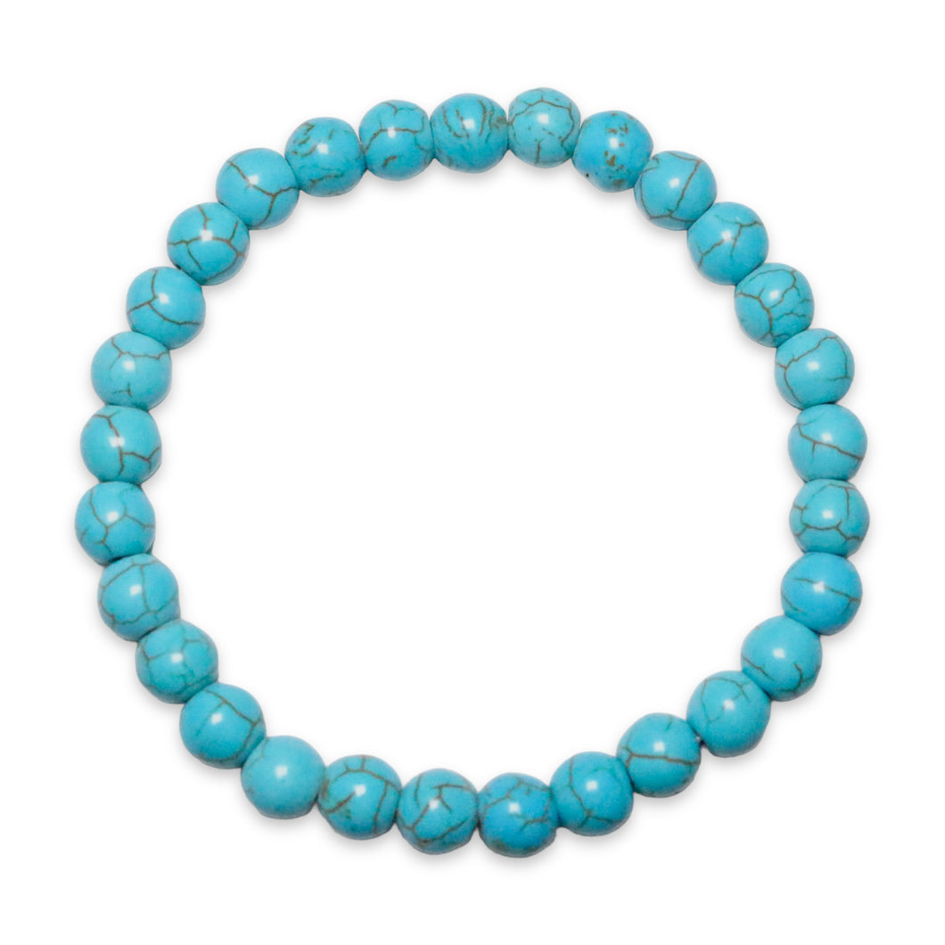 Bracelet Howlite Turquoise taille homme