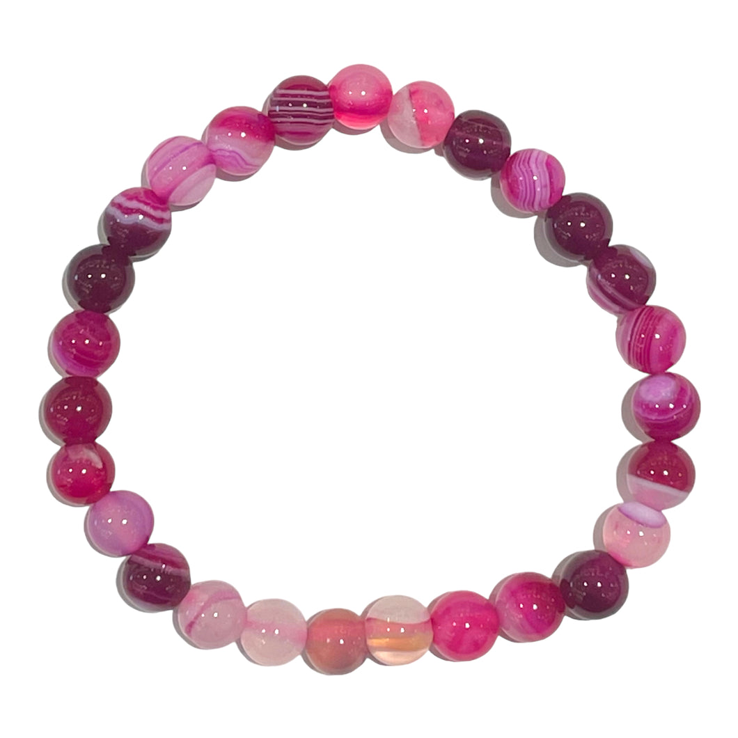 Pink Agate children's bracelet
