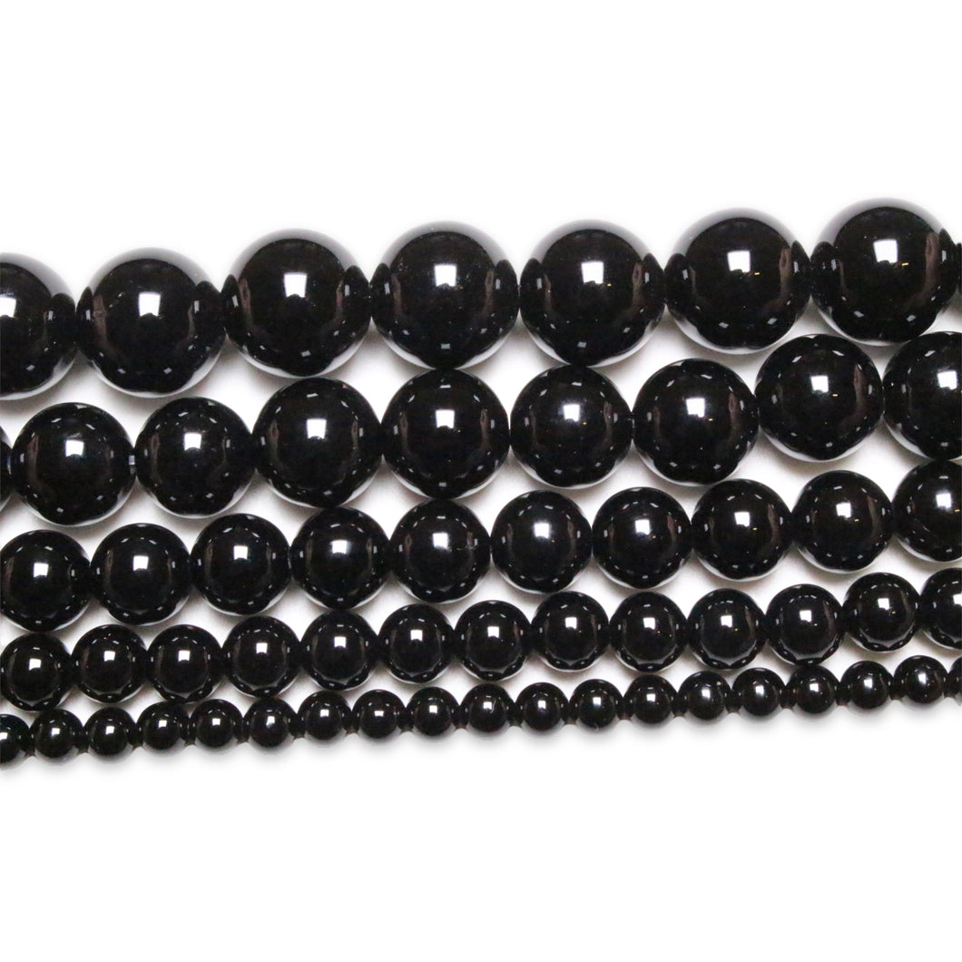 Black Tourmaline Pearl Wire