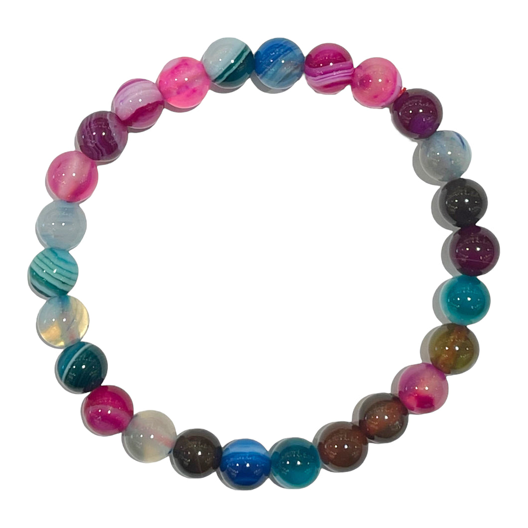 Multicolored Agate children's bracelet