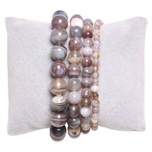 Load image into Gallery viewer, Gray Botswana Agate Bracelet
