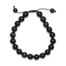 Load image into Gallery viewer, Black obsidian shamballa bracelet
