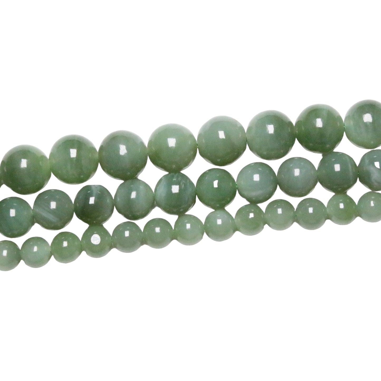 Jade nephrite pearl thread from Russia