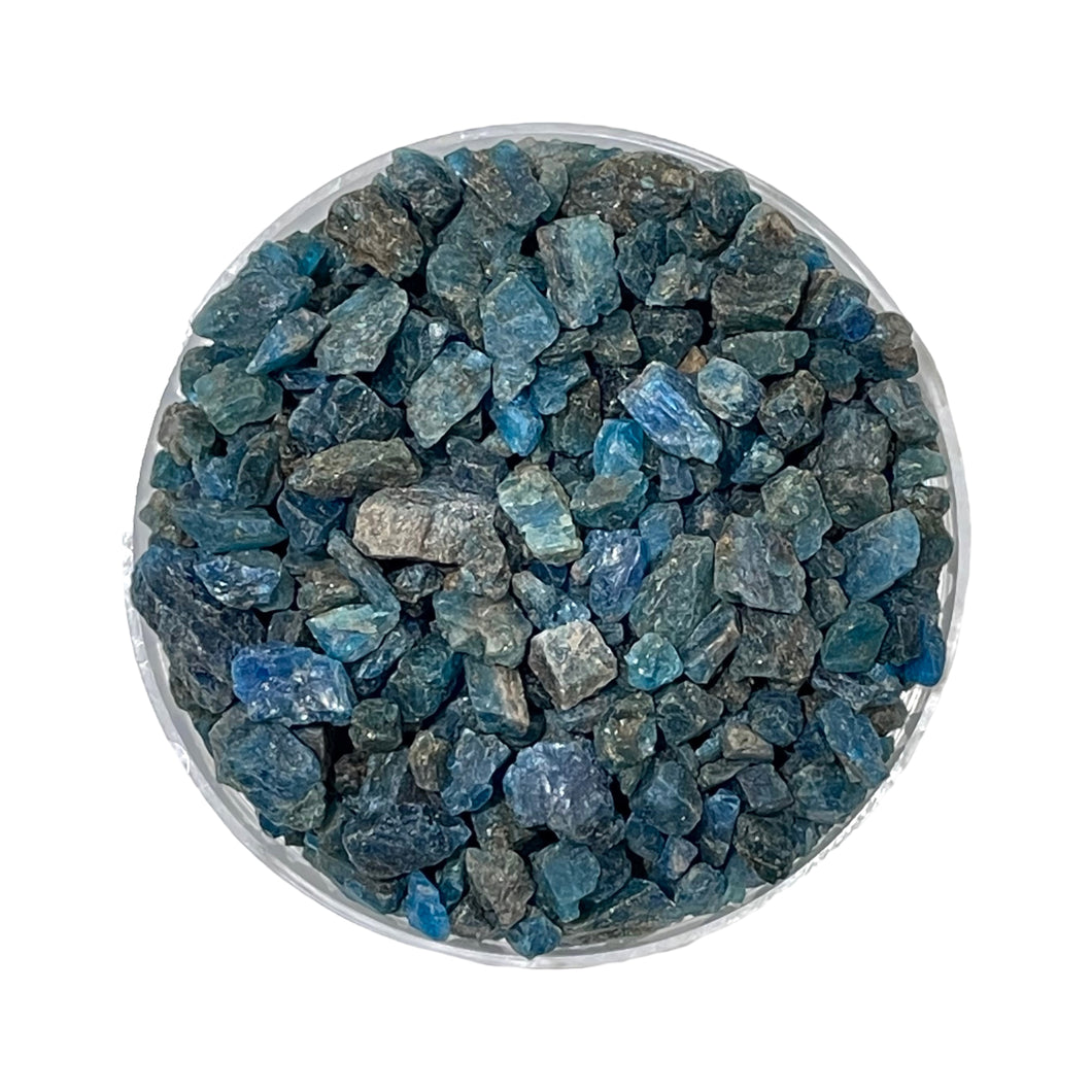 Mini pierre brute en Apatite bleue