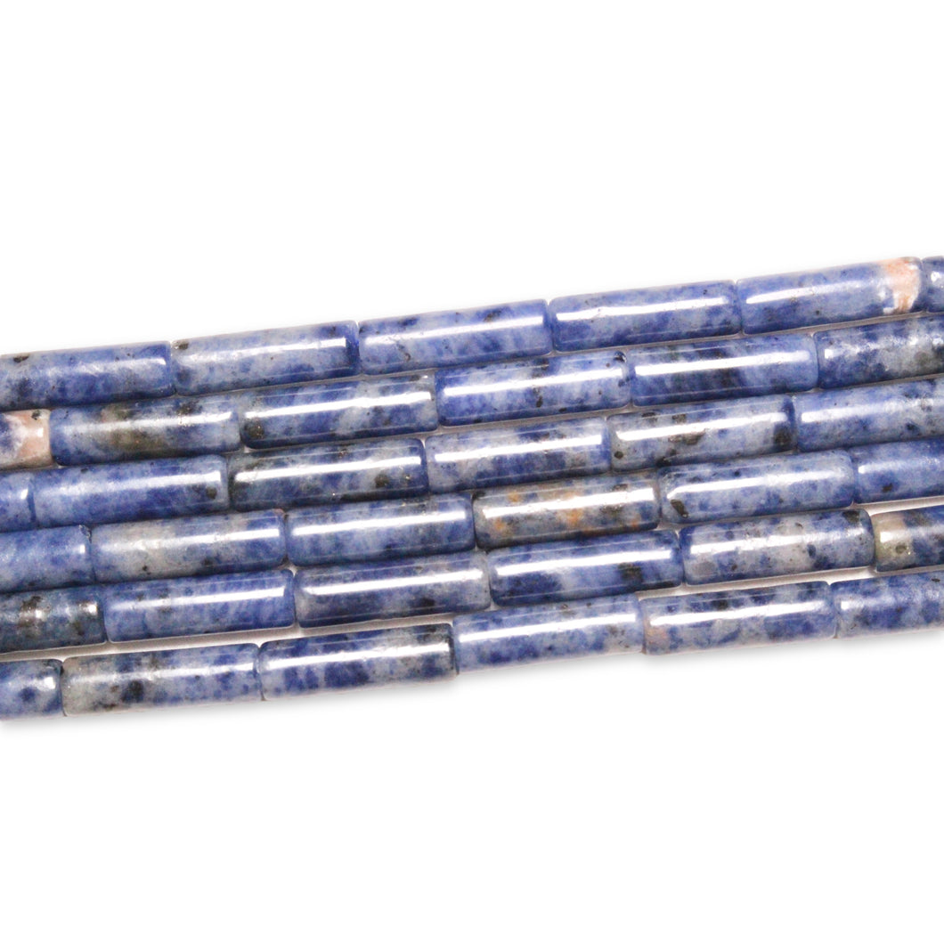 Fil de perles tubes Sodalite 4x13 mm