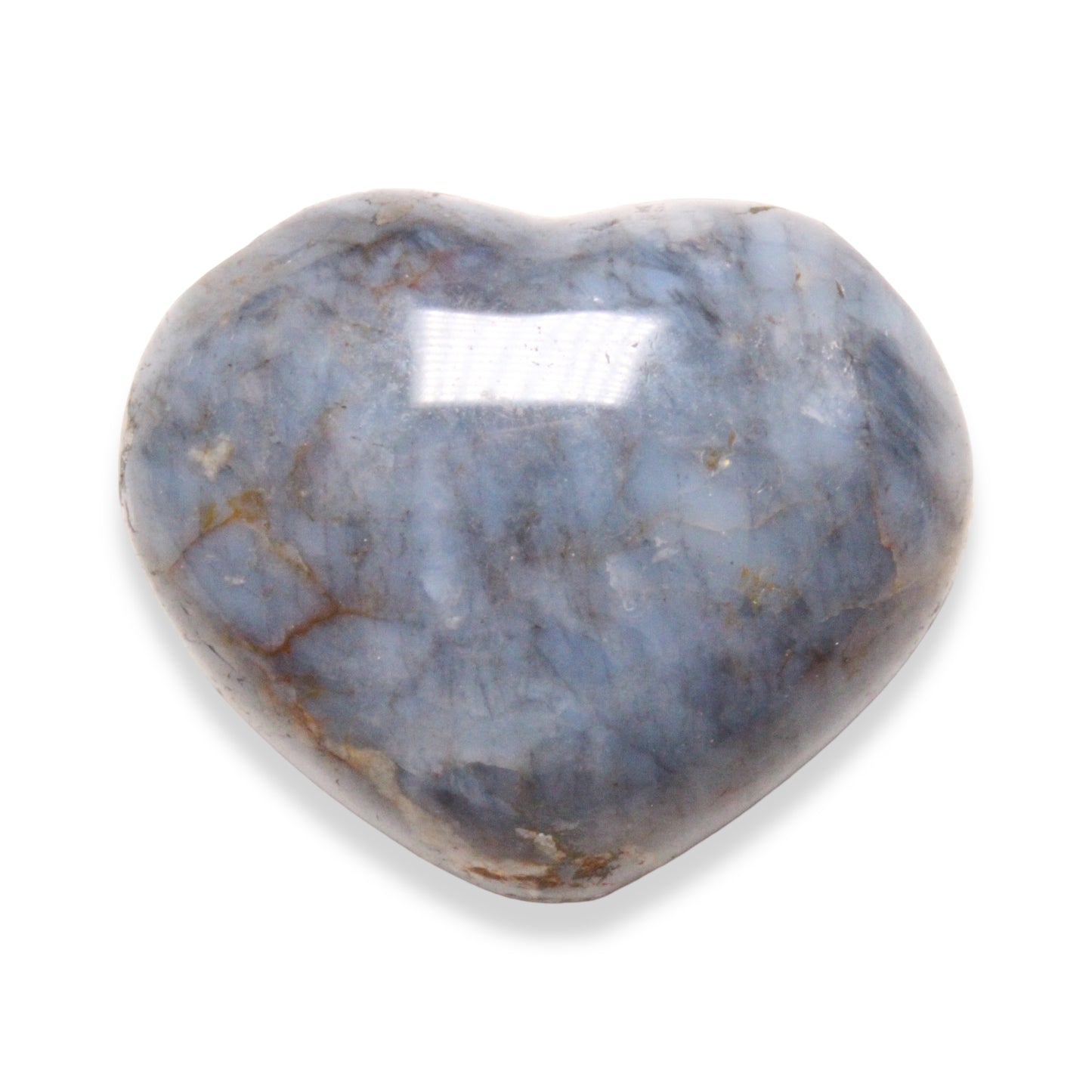 Klein hart in het blauwe opaal met een eenheid