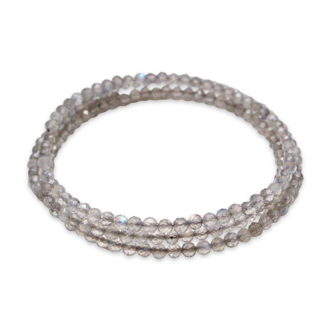Amazonite faceted 3 -round bracelet
