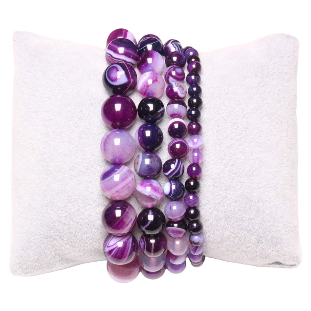 Violet agate bracelet