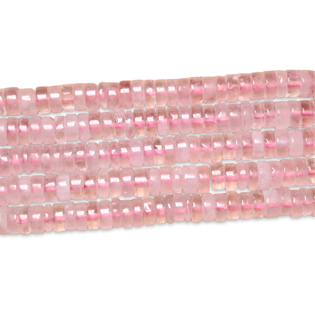 Pearl wire quartz pink 6x4
