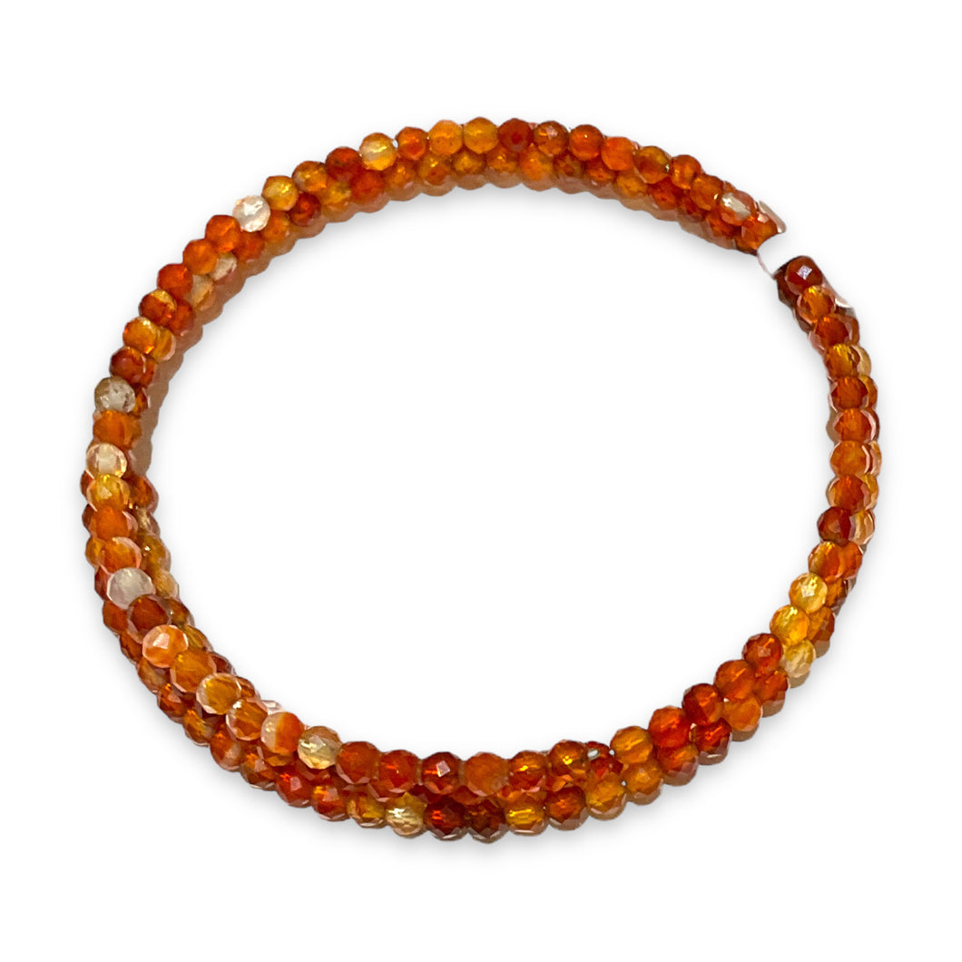 Amazonite faceted 3 -round bracelet