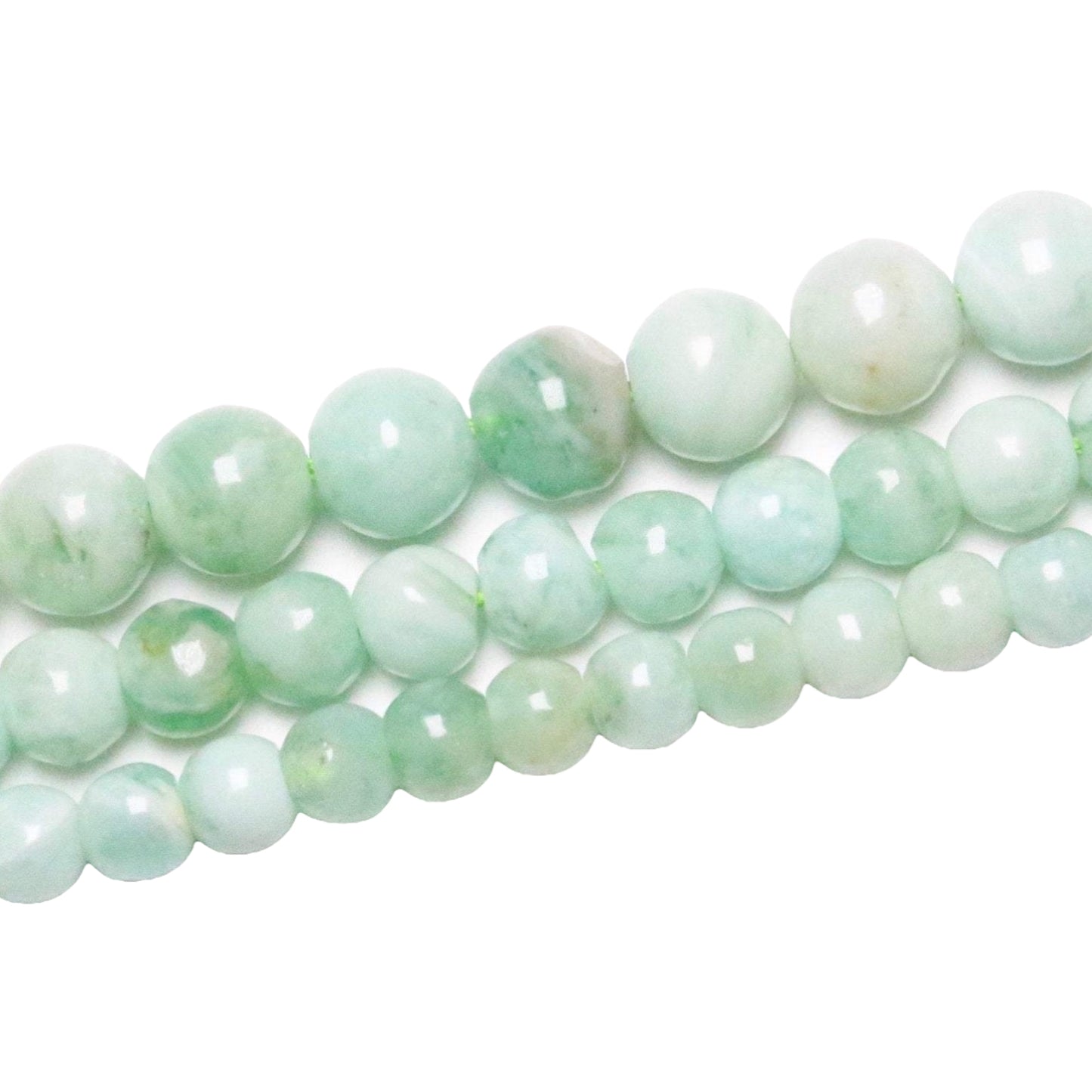 Green Calcédonian pearl wire