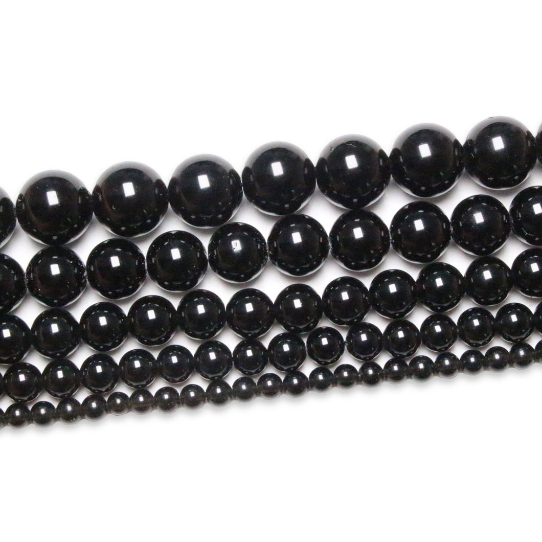 Schwarzer Obsidian -Perlendraht