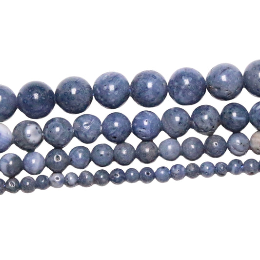 Blue coral pearl wire