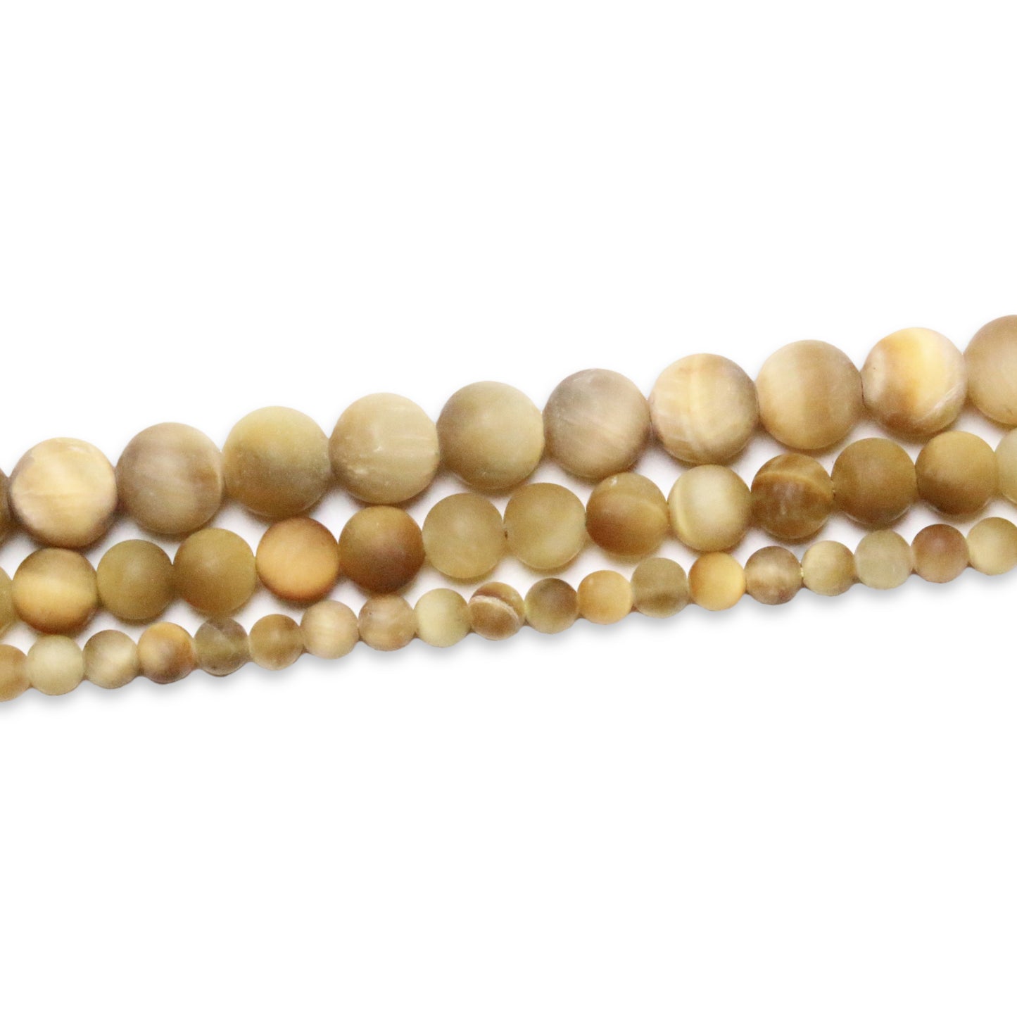 Matt golden tiger pearl thread