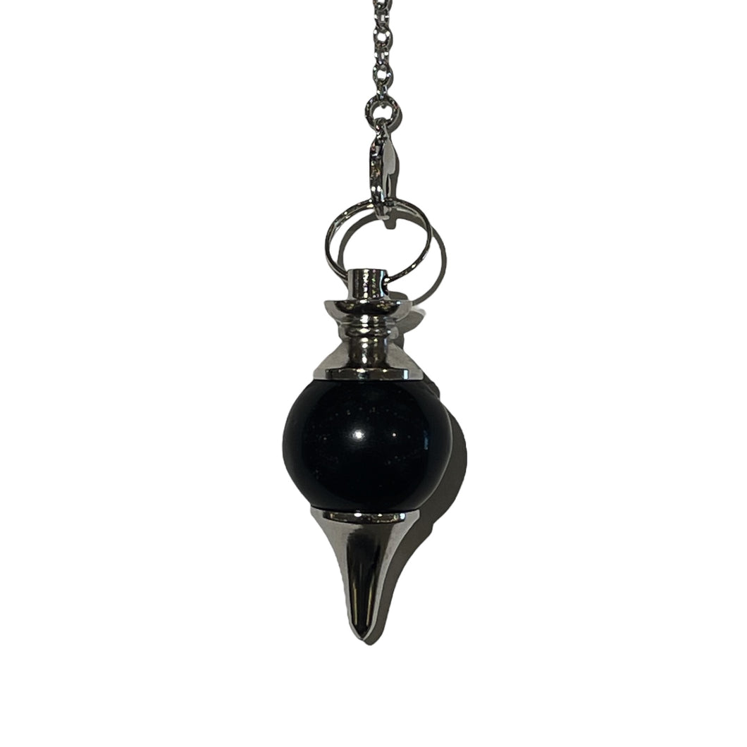 Pendule Obsidienne noire forme boule