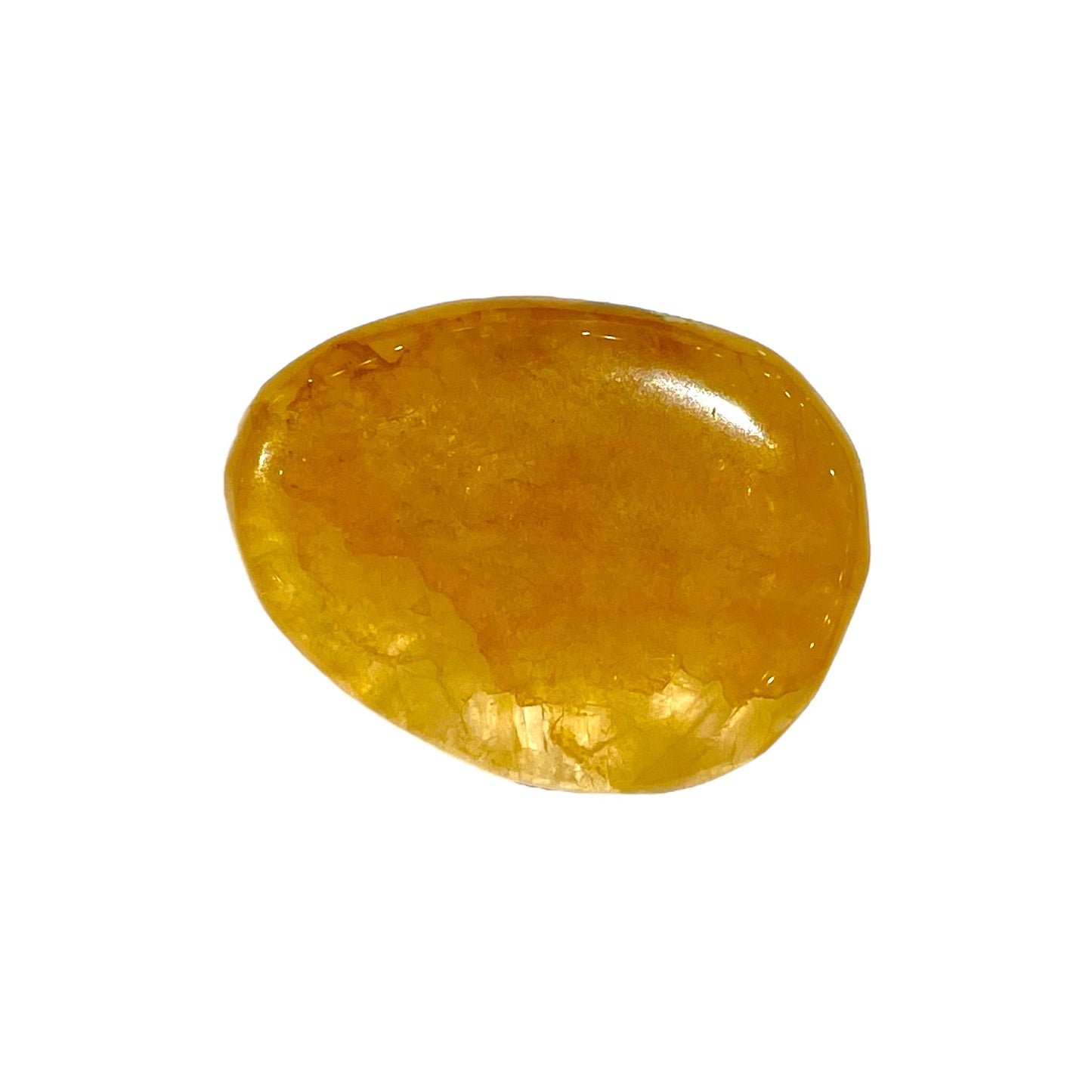 Galet plat en Quartz hématoïde jaune