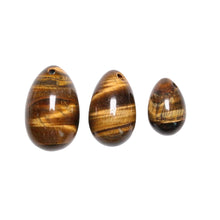 Load image into Gallery viewer, 3 Yoni eggs in tiger eye
