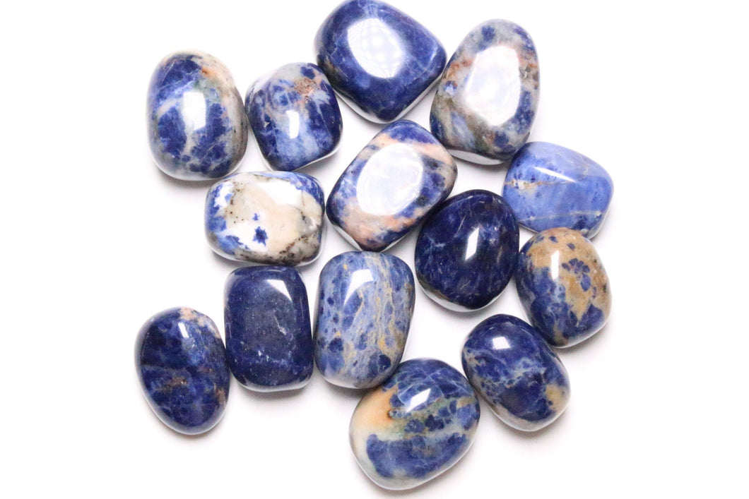 Sodalite rolled stone