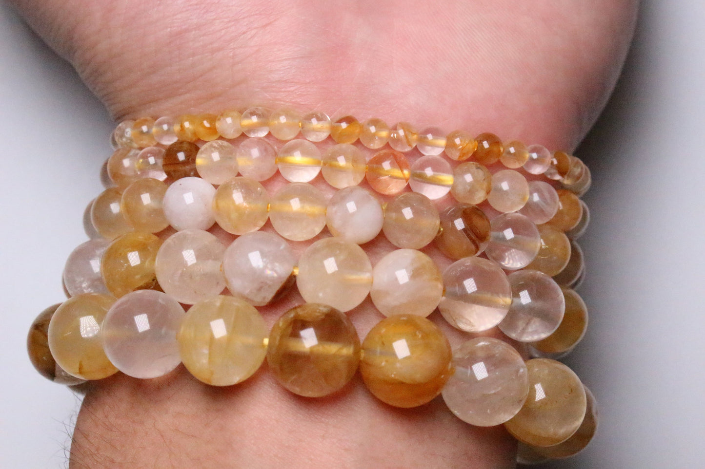 Yellow hematoite quartz bracelet