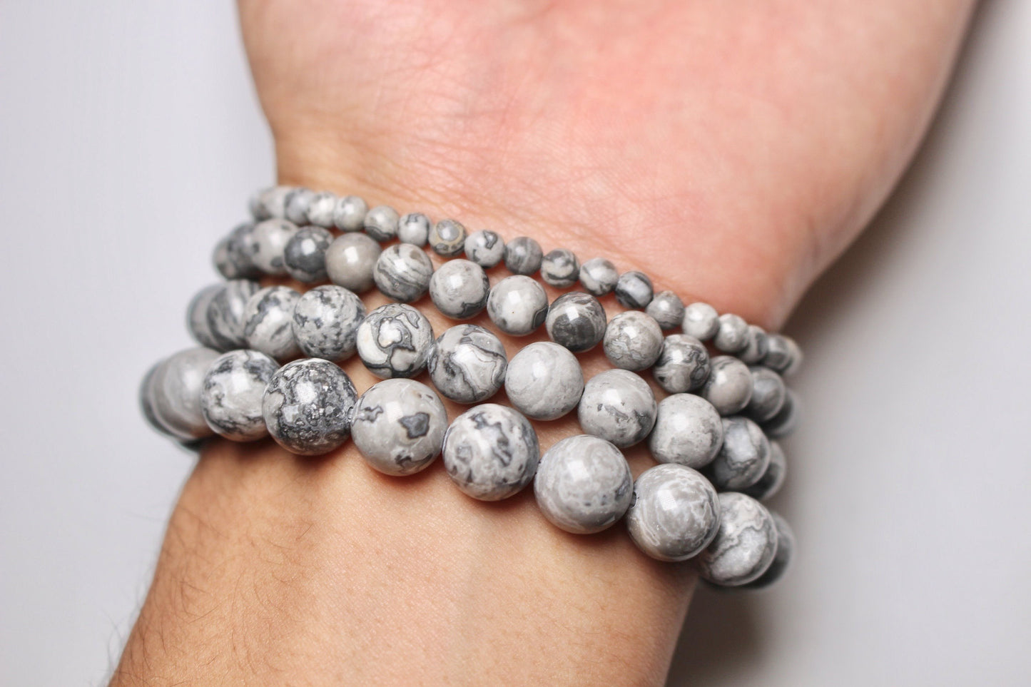 Gray jasper bracelet