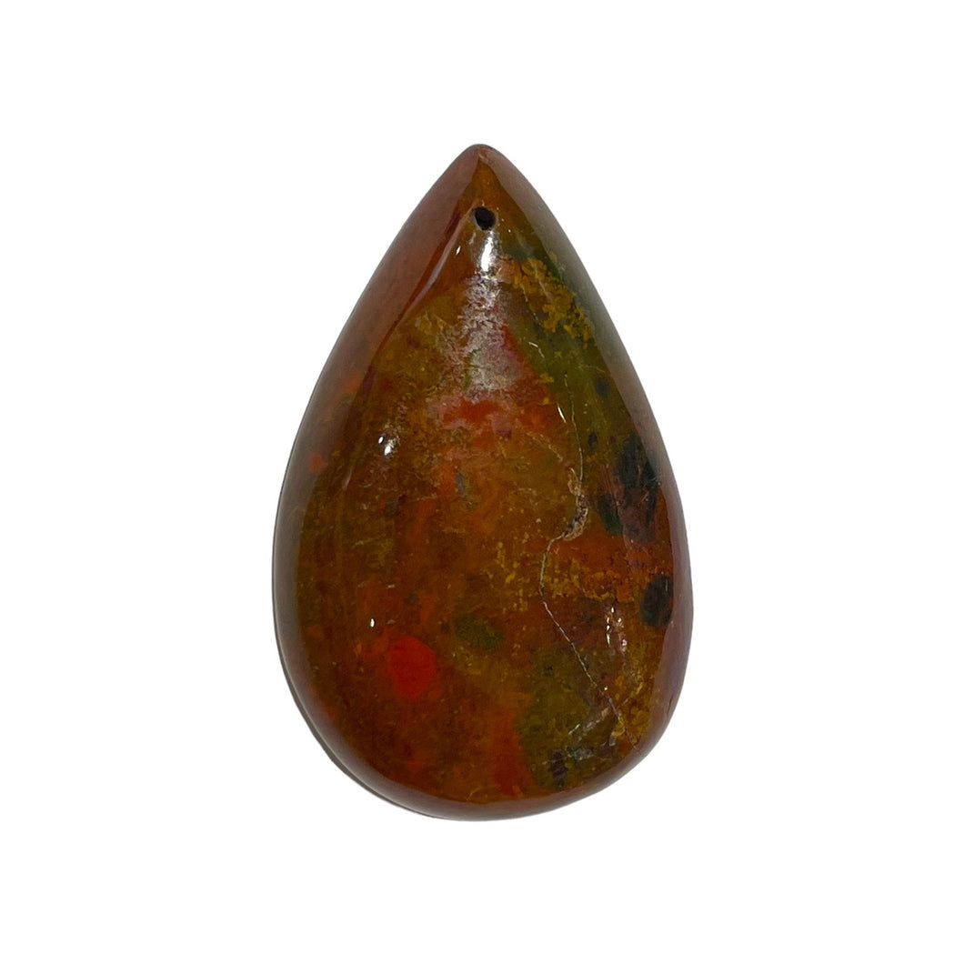 Pendentif Agate rouge zhanguo forme goutte plate