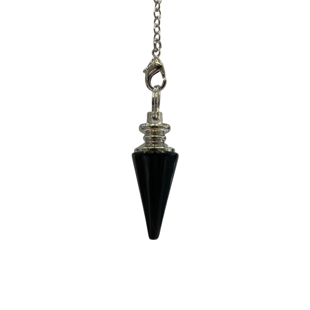 Pendule petit cône Obsidienne