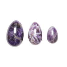 Load image into Gallery viewer, 3 Yoni eggs in amethyst
