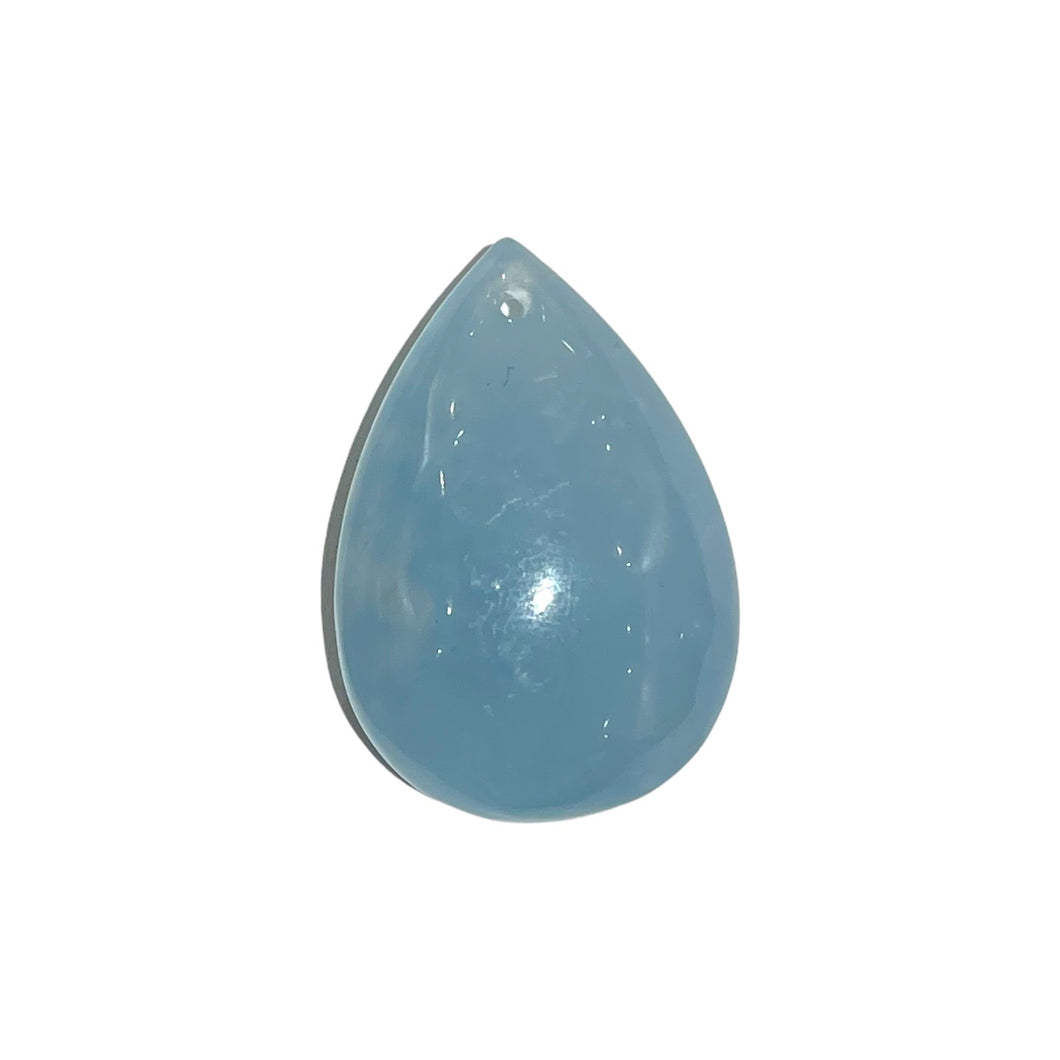 Pendentif Angelite bleue forme goutte plate